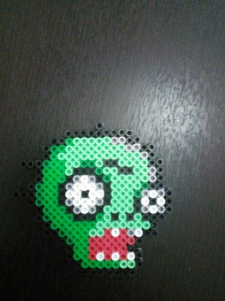 Zombie plants vs zombies perler hama Plants Vs Zombies Perler Beads, Perler Beads Zombie, Zombie Perler Bead Patterns, Zombie Perler, Zombie Plants, Perler Pattern, Perler Creations, Pokemon Perler Beads, Pixel Beads