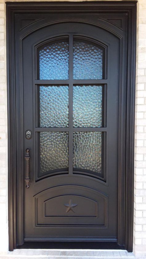 Steel Door Design Front Entry, Iron Front Door Single, Door Design Front Entry, Front Door Single, Iron Front Door, Steel Door Design, Cold Rolled Steel, Arched Doors, Front Door Design