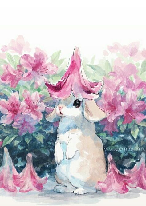 Sackcloth And Ashes, 동화 삽화, Bunny Painting, Cocoppa Wallpaper, Cute Paintings, Bunny Art, Lukisan Cat Air, Arte Inspo, A Bunny