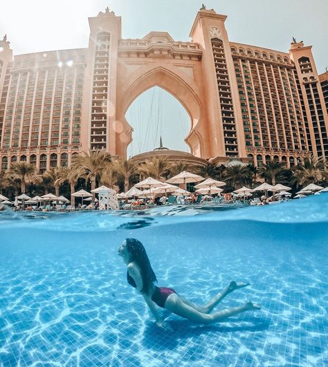 Best resorts in Dubai with amazing rooftops, spectacular views and beautiful swimming pools. #dubai #uae #atlantisthepalm #burjalarab #jumeirahalqasr #rixospremium #shangrilahotel #gevorahotel #addressdubai #fourseasonsdubai #fsdubai #anantarathepalm #palacedowntown Dubai Picture Ideas, Dubai Photoshoot, Atlantis The Palm, Dubai Resorts, Dubai Beach, Is It Too Late, Dubai Vacation, Dubai Aesthetic, Dubai Lifestyle