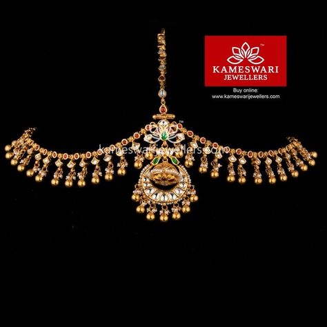 Rakhdi Borla Designs, Rakhdi Borla Designs Gold, Manga Tikka, Papati Billa, Tika Jewelry, Hindu Jewelry, Mang Tika, Kameswari Jewellers, Labret Jewelry