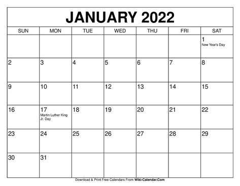 January 2022 Calendar #January2022 #January2022Calendar #JanuaryCalendar #2022Calendar #Calendar2022 #PrintableCalendar #BlankCalendar #Calendar #wikicalendar May Calendar Printable, January 2022 Calendar, Free Calendars To Print, Printable Calendar Design, Daily Calendar Template, Excel Calendar Template, Free Printable Calendar Templates, Excel Sheet, Table Calendar