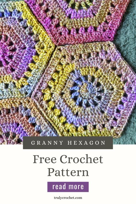 Discover the joy of crochet with our Spirit Granny Hexagon – Free Crochet Pattern,  this is an easy-to-follow crochet pattern that unlocks endless creative possibilities. This versatile granny hexagon pattern allows you to craft charming hexagonal motifs, perfect for blankets, accessories, or even home décor. Whether you’re a seasoned crocheter or just starting out, our free pattern provides detailed instructions to effortlessly create these classic granny hexagons. Octagon Crochet Pattern Granny Squares, Hexagon Crochet Coaster, Hexagon Square Crochet, Hexagon Blanket Crochet Pattern, Hexagon Knitting Pattern, Free Crochet Hexagon Pattern, Octagon Granny Square, Crochet Hexagon Pattern Free Diagram, Hexagon Motif Crochet Pattern