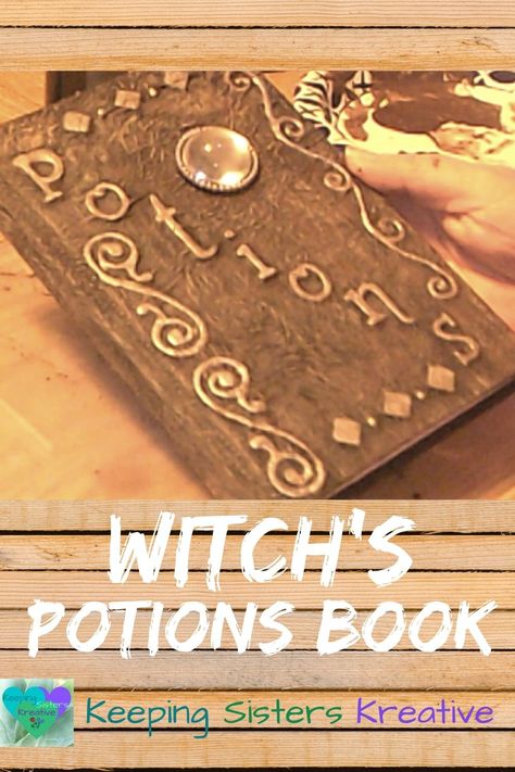 We will show you how to make your own Witch's Potions Book! It is a great addition to your Halloween Decorations or an awesome Keepsake Scrapbook or Guest Book for your Halloween Party!!!! Under $10 dollars to make and will last you year after year! Find a book with blank pages at the 99cent Store and make it own. Great for any age! Diy Witch Books, Halloween Fun Crafts, Book With Blank Pages, Potions Book, Party Guest Book, Spells And Potions, Witch Potion, Fun Halloween Crafts, Witch Diy