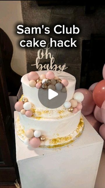 Sams Cakes Designs, Costco Cake Hack, Sams Club Cake, Costco Cake, Diy Birthday Cake, Cake Hacks, Sams Club, Baby Shower Cake, Baby Shower Diy