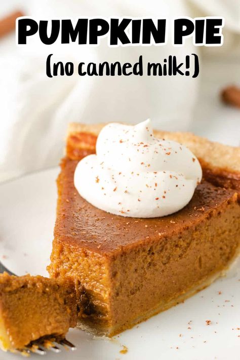 Pumpkin Pie without evaporated milk is a delicious twist on a classic fall dessert. This creamy and flavorful variation, made with rich heavy cream in place of canned milk, takes your traditional pie to a new level. Perfect for autumn, it's the best pumpkin pie you'll ever taste! Pumpkin Pie Recipe Without Canned Milk | Easiest Pumpkin Pie Recipe | Pumpkin Pie Recipe Without Condensed Milk | Pumpkin Pie Recipe with Heavy Cream | Best Pumpkin Pie | Condensed Milk Pumpkin Pie Recipe, Pumpkin Pie Recipe Heavy Cream, Pumpkin Pie Made With Heavy Cream, Pumpkin Pie Heavy Cream, Pumpkin Pie With Heavy Cream, Pumpkin Pie Recipe With Evaporated Milk, Pumpkin Pie Recipe With Cream, Canned Pumpkin Pie Filling Recipes, Pumpkin Pie Recipe No Evaporated Milk