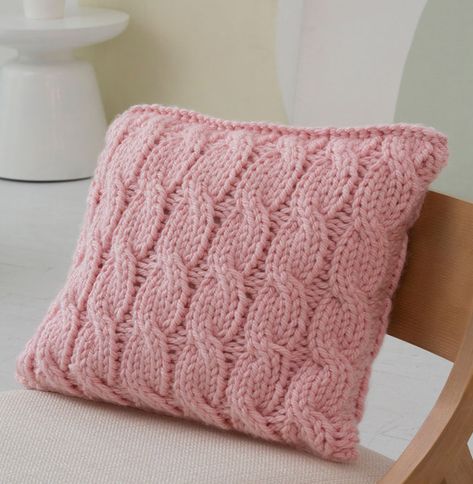 10 Easy Cable Knitting Patterns Perfect for First-timers - Dabbles & Babbles Knitted Cushion Covers, Easy Knitting Patterns Free, Cable Knitting Patterns, Poncho Knitting Patterns, Knitted Cushions, Cable Knitting, Knit Pillow, Crochet Cushions, Crochet Pillow