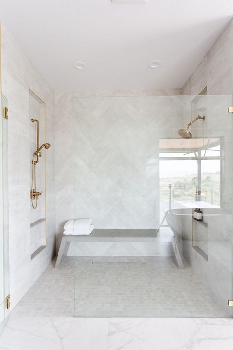 Shower Tile Herringbone, White Herringbone Tile Bathroom, Herringbone Shower Floor, Herringbone Shower Tile, Herringbone Tile Wall, Herringbone Tile Bathroom, Herringbone Shower, White Herringbone Tile, Laundry Room Paint Color