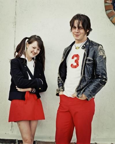 The Third Man and Meg White White Stripes Band, Meg White, White Costumes, The Third Man, The White Stripes, Jack White, I Love Music, Red Aesthetic, White Aesthetic