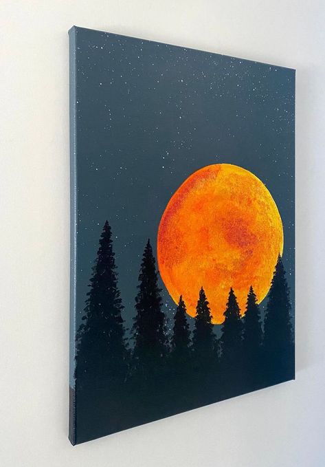 Seni Dan Kraf, Canvas Painting Tutorials, Simple Canvas Paintings, Cute Canvas Paintings, Easy Canvas Art, Soyut Sanat Tabloları, Easy Canvas Painting, Canvas Painting Designs, Art Painting Gallery