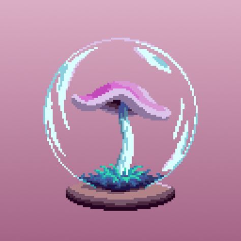 Pixel Kawaii, How To Pixel Art, Mushroom Terrarium, 8 Bit Art, Piskel Art, Oc Design, Arte 8 Bits, 8bit Art, Cool Pixel Art