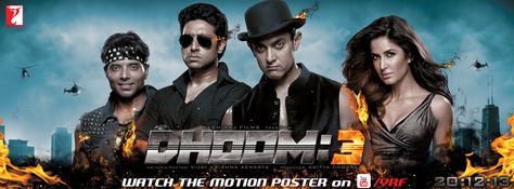 Dhoom:3 Motion Poster! Dhoom 2, Dhoom 3, Movies To Watch Hindi, Latest Bollywood Movies, Bollywood Posters, Youtube Movies, Aamir Khan, 3 Movie, Bollywood Movie