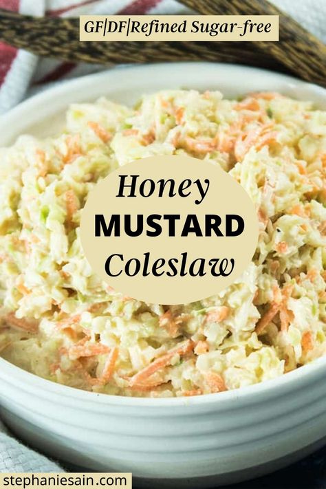 Mustard Slaw Recipe, Coleslaw Salads, Mustard Coleslaw Recipe, Honey Mustard Coleslaw, Mustard Coleslaw, Easy Coleslaw Recipe, Best Coleslaw Recipe, Easy Coleslaw, Coleslaw Recipe Easy