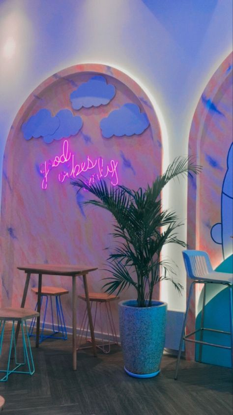 Ella Bella, Pink Cloud, Cafe Shop, Ice Cream Shop, Pink Clouds, Shop Interior, Coffee House, Aesthetic Photo, Coffee Shop