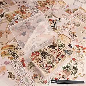 Scrapbook Stickers Aesthetic, Notebook Collage, Washi Stickers, Stickers Aesthetic, Vintage Packaging, Journal Ephemera, Journal Supplies, Vintage Journal, Vintage Scrapbook