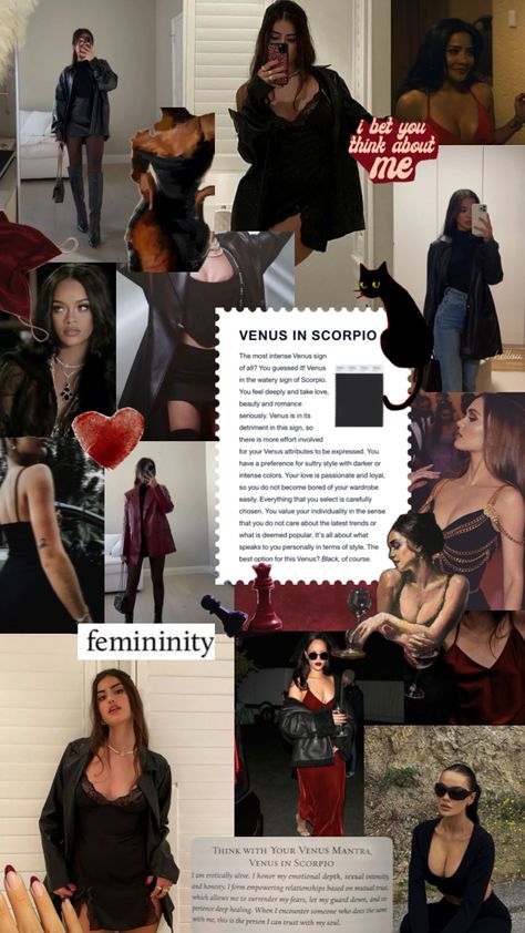 Venus in Scorpio Venus In Scorpio, Scorpio Fashion, Venus In Aries, Venus In Libra, Scorpio Women, Venus Fashion, Dark Feminine Aesthetic, Feminine Aesthetic, Alternative Outfits