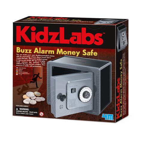 "Buy the 4M Buzz Alarm Money Safe Kit at Michaels. com. Kids can learn about the intricacies of security systems with the 4M buzz alarm money safe kit. With this kit and included instructions, they can build and configure a digital lock to create a secure coin bank by learning how to wire a circuit and install an alarm buzzer for maximum security. Kids can learn about the intricacies of security systems with the 4M buzz alarm money safe kit. It's both educational and fun, delivering enjoyable ch Spy Gadgets For Kids, Money Safe, Digital Lock, Pocket Money, Spy Gadgets, Science Kits, Coin Bank, Stem Toys, Surf Shop