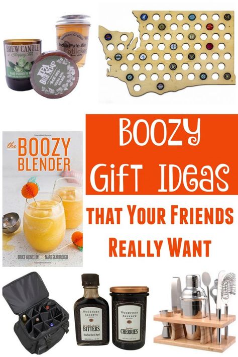 Boozy Gift Ideas (that your friends really want) - Whether it is the office White Elephant Party or coming up with gift ideas for everyone on your list, don't overthink it, give a boozy gift! Here are a few boozy gift ideas that your friends really want this year. Alcohol Christmas Gifts, Funny Gift Baskets, Office White Elephant, Booze Gift, Friends Gift Ideas, Theme Baskets, Don't Overthink It, Cocktail Party Themes, Office Party Gifts