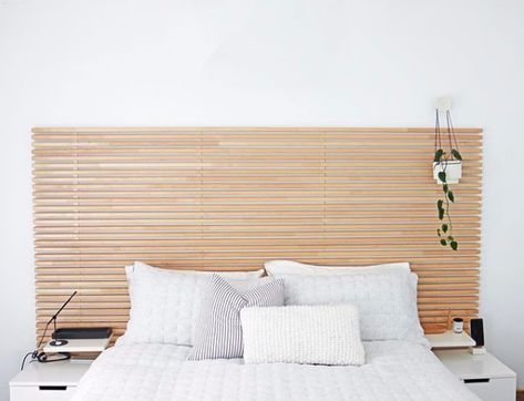 From flat pack to fabulous: The best ever IKEA hacks. Modern and stylish IKEA hack using two bed frames Bed Frame Hack, Ikea Bed Slats, Japandi Bedroom Design, Designer Bedrooms, Best Ikea Hacks, Bedroom Shelves, Farmhouse Bedrooms, Nice Rooms, Bedroom Makeovers