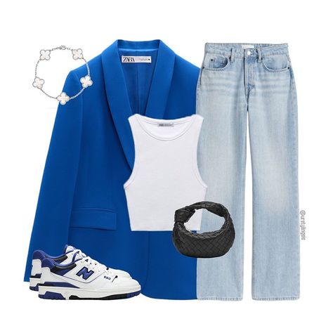 Blue Ootd, 50 Shades Of Blue, Outfits Styling, Looks Pinterest, Modesty Outfits, Neue Outfits, Casual Day Outfits, Classy Work Outfits, Looks Street Style