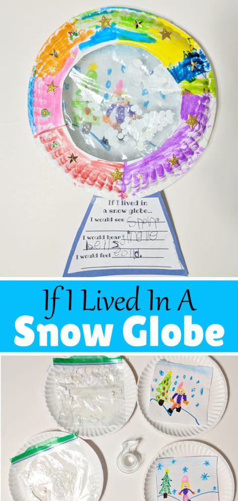 If I Lived In A Snow Globe - A winter craft for kids to enjoy! If I Lived In A Snow Globe, Snow Globe Paper Craft, Best Gingerbread House Recipe, Gingerbread For Houses, Paper Plate Snow Globe, The Best Gingerbread House, Snowglobe Craft, Best Gingerbread House, Gingerbread House Recipe