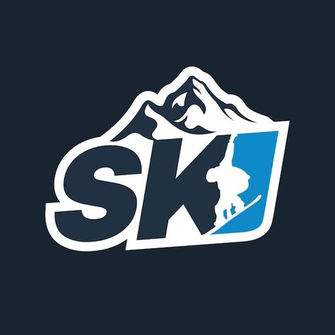 Ski Logo Design, Ski Club Logo, Ski Designs, Snow Logo, Ski Ideas, Logo Ski, Ski Logo, Music Festival Logos, Ski Brands