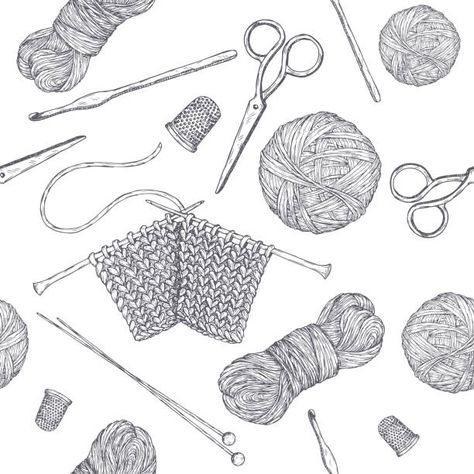 Knitting Tattoo, Knitting Tools, Finger Knitting, Event Branding, Logo Design Free, Fabric Print, Logo Design Creative, Free Vector Graphics, Drawing Challenge