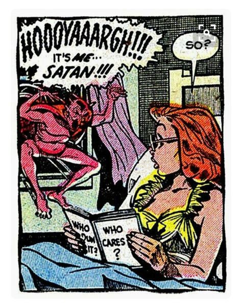 It's me, Satan Comic Pop Art, Arte Pin Up, Pop Art Vintage, Vintage Pop Art, Comic Book Panels, Pop Art Comic, Comic Manga, Bd Comics, Old Comics