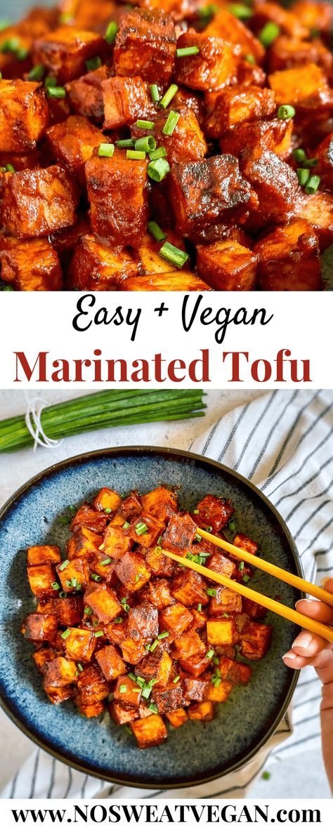 Easy Tofu Marinade, Tofu Marinade Recipes, Tofu Seasoning, Tofu Recipes Healthy, Tofu Marinade, Bbq Tofu, Mapo Tofu, Marinated Tofu, Tofu Recipe