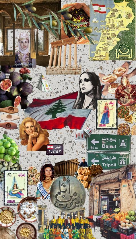 Lebanon, Beirut, SWANA, MENA, middle eastern culture, Feyrouz, Sabah, Georgina Rizk, Hummus, Falafel, Manoushe, Baalbeck, Olives, heritage, culture, lebanese fruits, lebanese street food Favorite Things Collage, Lebanon Drawing, Lebanese Culture, Queens Wallpaper, Jewelry Post, Pretty Wallpaper Iphone, A Collage, My Favorite Things, Lebanon