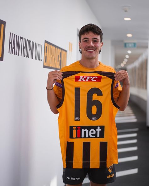 Who's excited to see Massimo flying around the field in the number 16? | Instagram Massimo D'ambrosio, Afl Hawthorn, Hawthorn Football Club, Afl Players, Hawthorn Hawks, Number 16, December 7, Poster Board, The Field