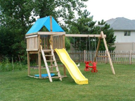 DIY Swingset Plans Customer Reviews and Comments Diy Swingset, Fort Playhouse, Diy Swing Set, Outdoor Playsets, Swing Set Plans, Swing Set Diy, Diy Swing, Kids Backyard Playground, Kids Play Set