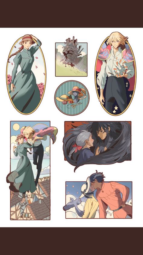 Howls Moving Castle Stickers, Howls Moving Castle Fanart, Howls Moving Castle Aesthetic, Howl Moving Castle, قلعة هاول المتحركة, Howl's Moving Castle Howl, Howls Moving Castle Art, Howl Pendragon, 하울의 움직이는 성