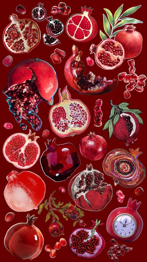 Pomegranate Poster, Art Alevel, Witchy Wallpaper, Iphone Wallpaper Pattern, Art Folder, Small Sculptures, Cute Patterns Wallpaper, Iphone Background Wallpaper, Pattern Illustration