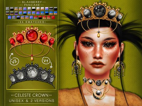 Sims 4 Medieval Crown, Blahberry Pancake, Medieval Crown, Fantasy Crown, Male Crown, Sims 4 Download, The Sims 4 Download, Glitter Top, Sims 4 Mods Clothes