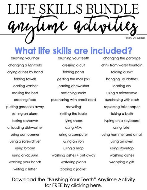 Life Skills Activities For Middle Schoolers, Basic Life Skills For Adults, Life Skill Centers, Life Skills For Kids By Age, Life Skills Activities For Adults, Daily Living Skills For Special Needs, Daily Living Skills Activities, Life Skills Activities For Kids, Life Skills For Adults