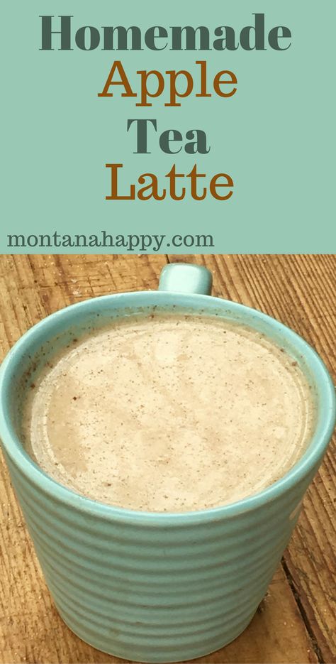 Tea Latte Recipe, Hot Drinks Recipes, Tea Drink Recipes, Apple Tea, Cinnamon Apple, Latte Recipe, Tea Latte, Homemade Apple, Winter Recipes