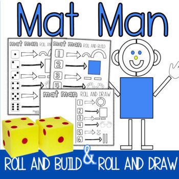 My students are obsessed with Mat Man! I am always looking for a way to include more learning opportunities in our busy day! Creating a resource that combines Math and Literacy is my favorite way to sneak everything in before dismissal! This game is so much fun and my students ask to do this activity over and over again! This download is 2 games in 1: Roll & Build Mat Man AND Roll & Draw Mat Man! What's included?DirectionsMat Man Roll & Build Key with NumeralsMat Man Roll & Build Mat Man Preschool, Mat Man Activities, Preschool Handwriting, Name Activities Preschool, Mat Man, Body Preschool, Teacher Info, Handwriting Activities, Teacher Board