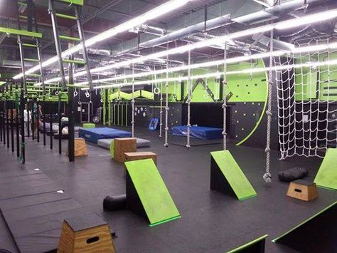 Ohio - American Ninja Warrior Gyms Indoor Obstacle Course For Adults, Ninja Warrior Obstacle Course, Ninja Warrior Basement, Outdoor Ninja Warrior Course, Parkour Gym, Football Factory, Basketball Training Facility Design, Ninja Warrior Gym, Parkour Training