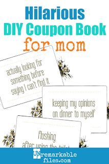 Coupon Book Diy, Mother's Day Coupons, Homemade Books, Unique Gifts For Girls, Mom Truth, Bday Gifts, Free Rein, Diy Coupons, Ronnie Wood