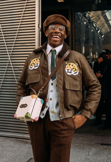 Tyler The Creator Outfits, Paris Fashion Week Men, Paris Fashion Week Street Style, Tyler The Creator, Mens Fall, Fall 2022, Cool Street Fashion, Fashion Week Street Style, Street Style Looks