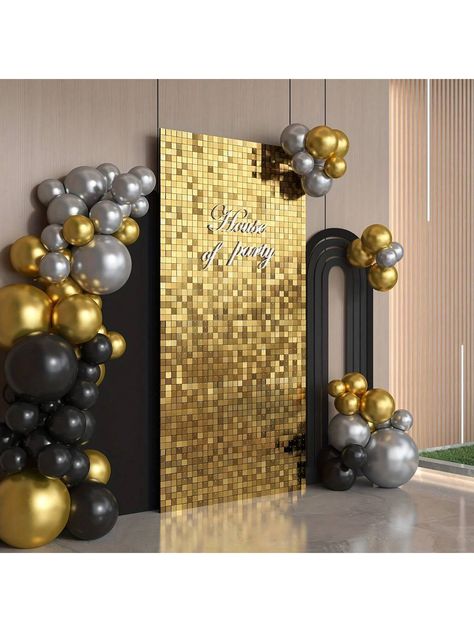 24/36pcs Backdrop Panels Shimmer Wall Backdrop For Party Wedding Birthday Engagement Parties Anniversary Decoration Gold         Event & Party Supplies, size features are:Bust: ,Length: ,Sleeve Length: Wall Wedding Decor, Shimmer Wall Panels, Shimmer Wall Backdrop, Iridescent Party, Sequin Wall, Gold Backdrop, Sequin Backdrop, Shimmer Wall, Glitter Wall