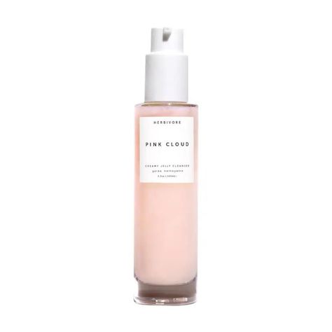 HERBIVORE Pink Cloud Creamy Jelly Cleanser – Squalane + Rosewater + Tremella Mushroom, Hydrating Face Wash + Makeup Remover for Sensitive Skin, Vegan Tremella Mushroom, Hydrating Face Wash, Jelly Cleanser, Makeup Clean, Date Night Makeup, Hydrating Cleanser, Pink Cloud, Glowy Makeup, Pink Clouds