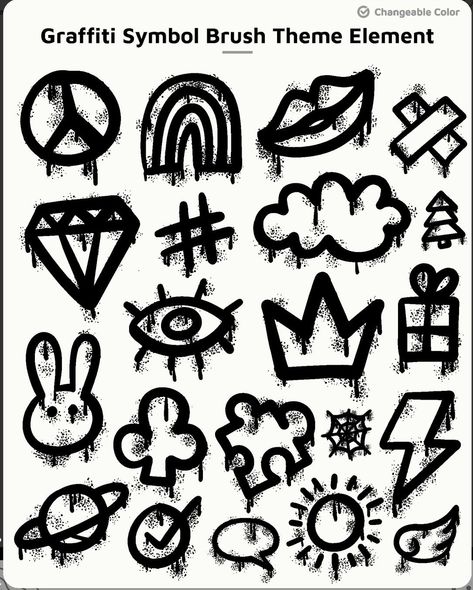 Graffiti Symbols Signs, Graffiti Art Project, Graffiti Symbols, Grafitis Ideas, Words Graffiti, Easy Graffiti, Graffiti Art Letters, Citation Art, Graffiti Text