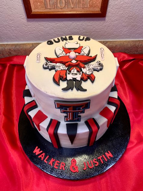 Texas Tech Graduation Cakes, Western Graduation Party, Western Graduation Party Ideas, Texas Tech Cake, Western Graduation, Graduation Party Ideas, Texas Tech, Grad Party, Grad Parties