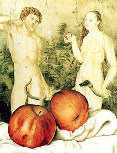 Adam And Eve, Textiles, Fruit, Quick Saves, Art