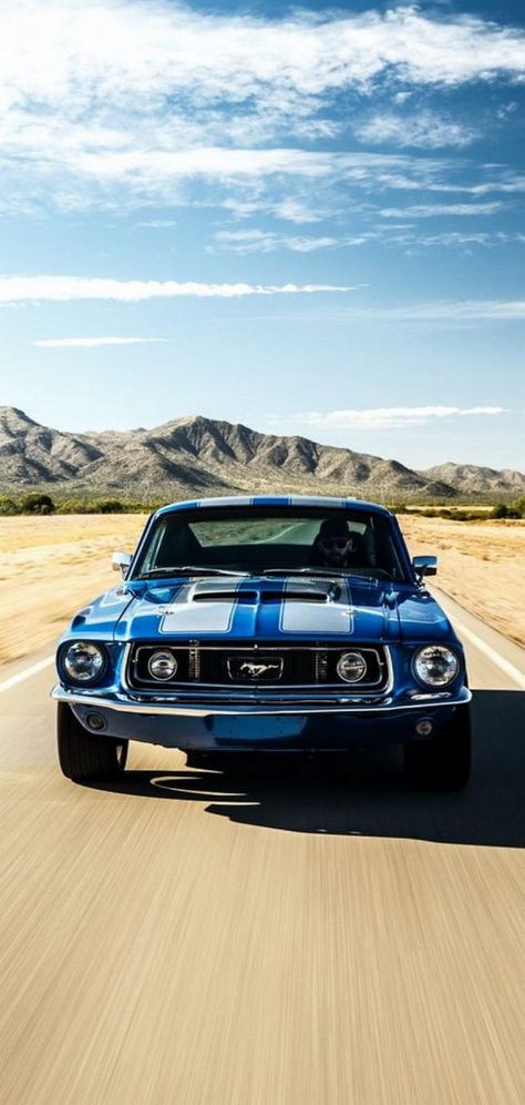 Mobil Mustang, Luxe Auto's, Blue Mustang, Vintage Auto's, 1968 Mustang, Shelby Mustang, Carroll Shelby, Mustang Fastback, Ford Classic Cars