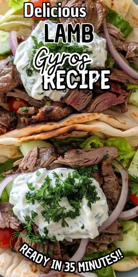 Lamb Gyros Recipe Authentic Greek Gyros Recipe, Lamb Gyro Recipe, Greek Lamb Recipes, Gyro Meat Recipe, Lamb Backstrap, Gyros Recipe, Beef Gyro, Lamb Gyros, Spiced Lamb