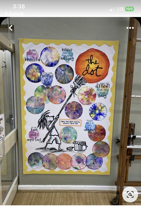 Grade 1 Art, The Dot Book, Collaborative Art Projects, Classroom Art Projects, Creation Art, Dot Day, Collaborative Art, Kindergarten Art, Preschool Art