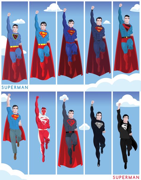 Superman Redesign, Superman The Animated Series, Superman Costume, Superman Pictures, Superman Artwork, Superman And Spiderman, Superman Costumes, Batman Poster, Dc Comics Heroes